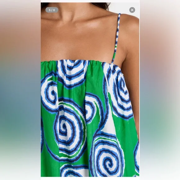 RHODE Alby Midi Dress in Lagoon Size XS/S - Picture 5 of 11